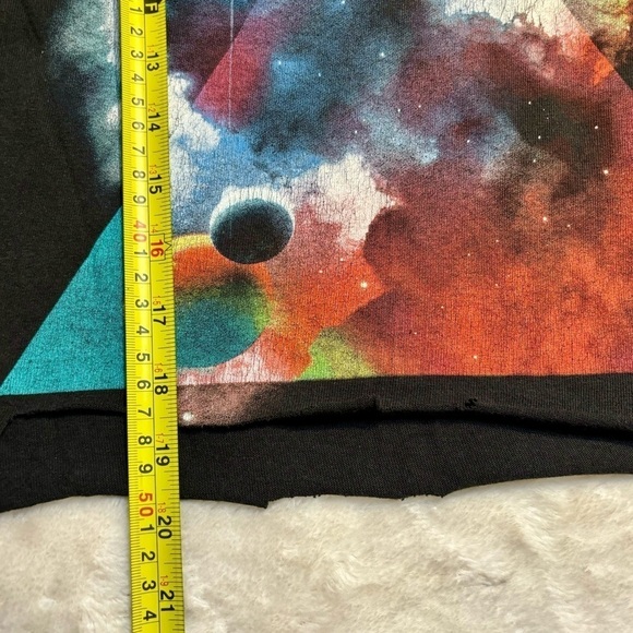 Pink Floyd Tee XL Retro Wash Scissor Hem Black Dark Side of the Moon Album - Picture 12 of 12
